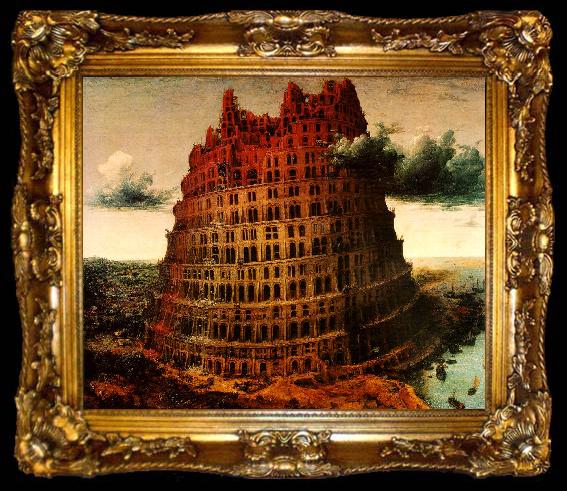 framed  BRUEGEL, Pieter the Elder The  Little  Tower of Babel, ta009-2
